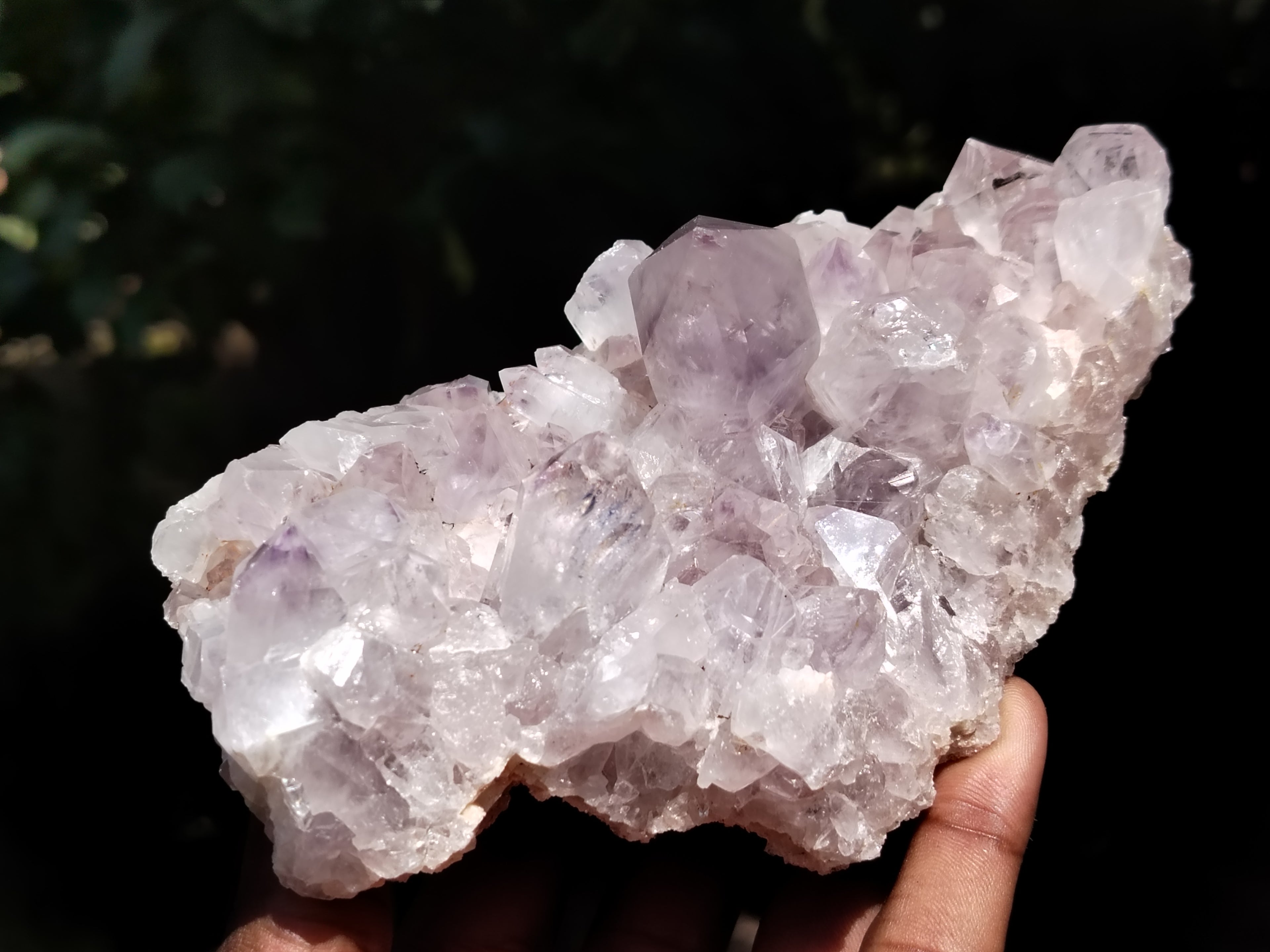 Natural Jacaranda Amethyst Quartz Clusters x 2 From Mumbwa, Zambia - Toprock Gemstones and Minerals 