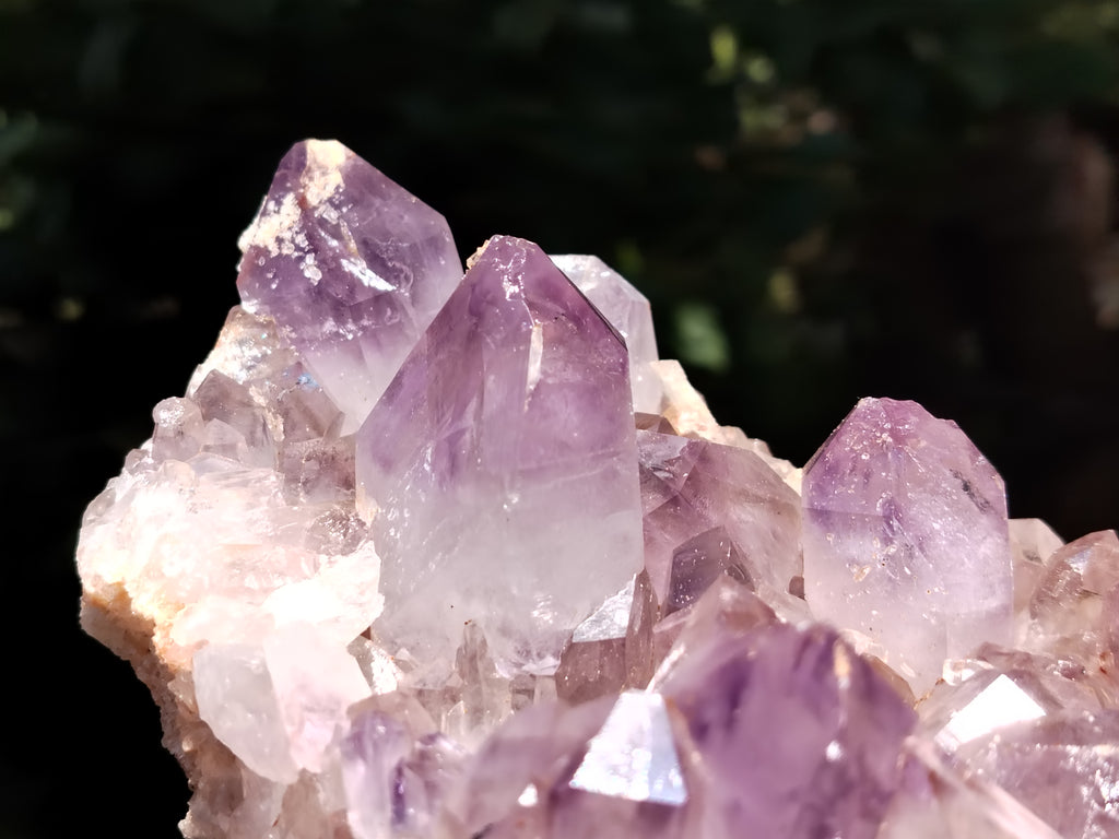 Natural Jacaranda Amethyst Quartz Clusters x 2 From Mumbwa, Zambia - Toprock Gemstones and Minerals 