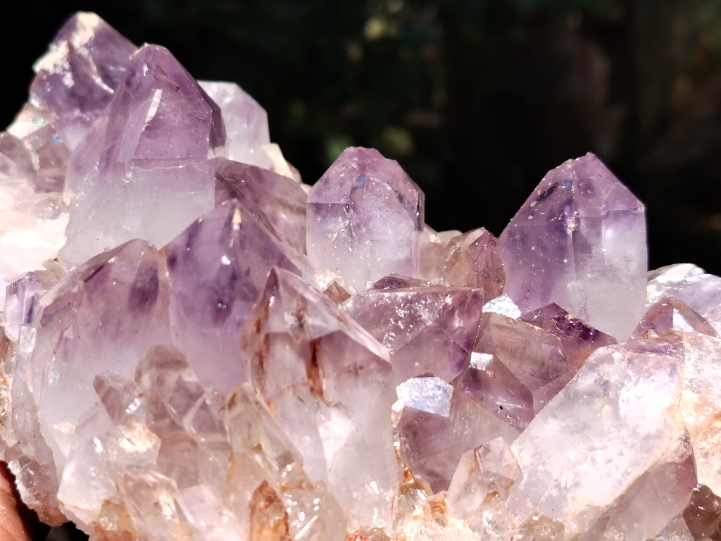 Natural Jacaranda Amethyst Quartz Clusters x 2 From Mumbwa, Zambia - Toprock Gemstones and Minerals 