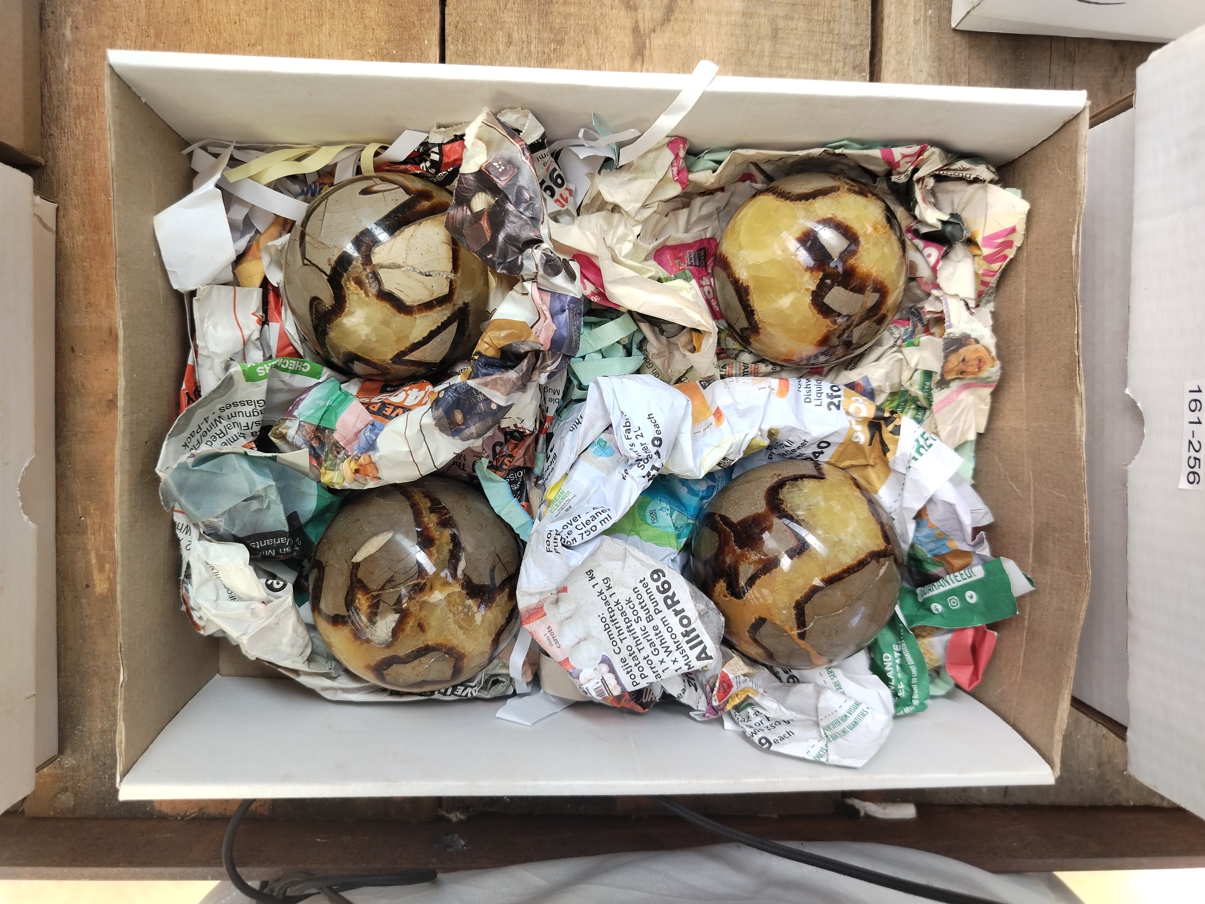 Polished Septerye Spheres x 4 From Mahajanga, Madagascar - Toprock Gemstones and Minerals 