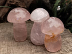 Polished Rose Quartz Mushrooms x 6 From Ambatondrazaka, Madagascar - Toprock Gemstones and Minerals 