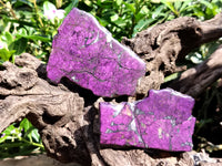 Polished On One Side Purpurite Specimens x 6 From Namibia - Toprock Gemstones and Minerals 
