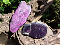 Polished On One Side Purpurite Specimens x 6 From Namibia - Toprock Gemstones and Minerals 