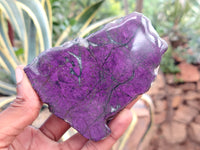 Polished On One Side Purpurite Specimens x 6 From Namibia - Toprock Gemstones and Minerals 