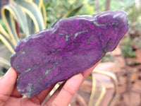 Polished On One Side Purpurite Specimens x 6 From Namibia - Toprock Gemstones and Minerals 