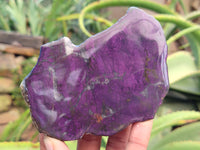 Polished On One Side Purpurite Specimens x 6 From Namibia - Toprock Gemstones and Minerals 