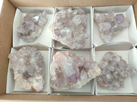 Natural Jacaranda Amethyst Quartz Clusters x 6 From Mumbwa, Zambia