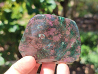 Polished Ruby Corundum In Chrome Verdite Free Forms x 3 From Zimbabwe - Toprock Gemstones and Minerals 