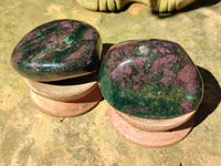 Polished Ruby Corundum In Chrome Verdite Free Forms x 3 From Zimbabwe - Toprock Gemstones and Minerals 