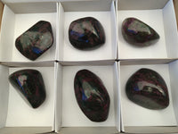 Polished Ruby Corundum In Chrome Verdite Free Forms x 3 From Zimbabwe - Toprock Gemstones and Minerals 