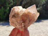 Natural Smokey Phantom Quartz Clusters x 6 From Luena, Congo - Toprock Gemstones and Minerals 