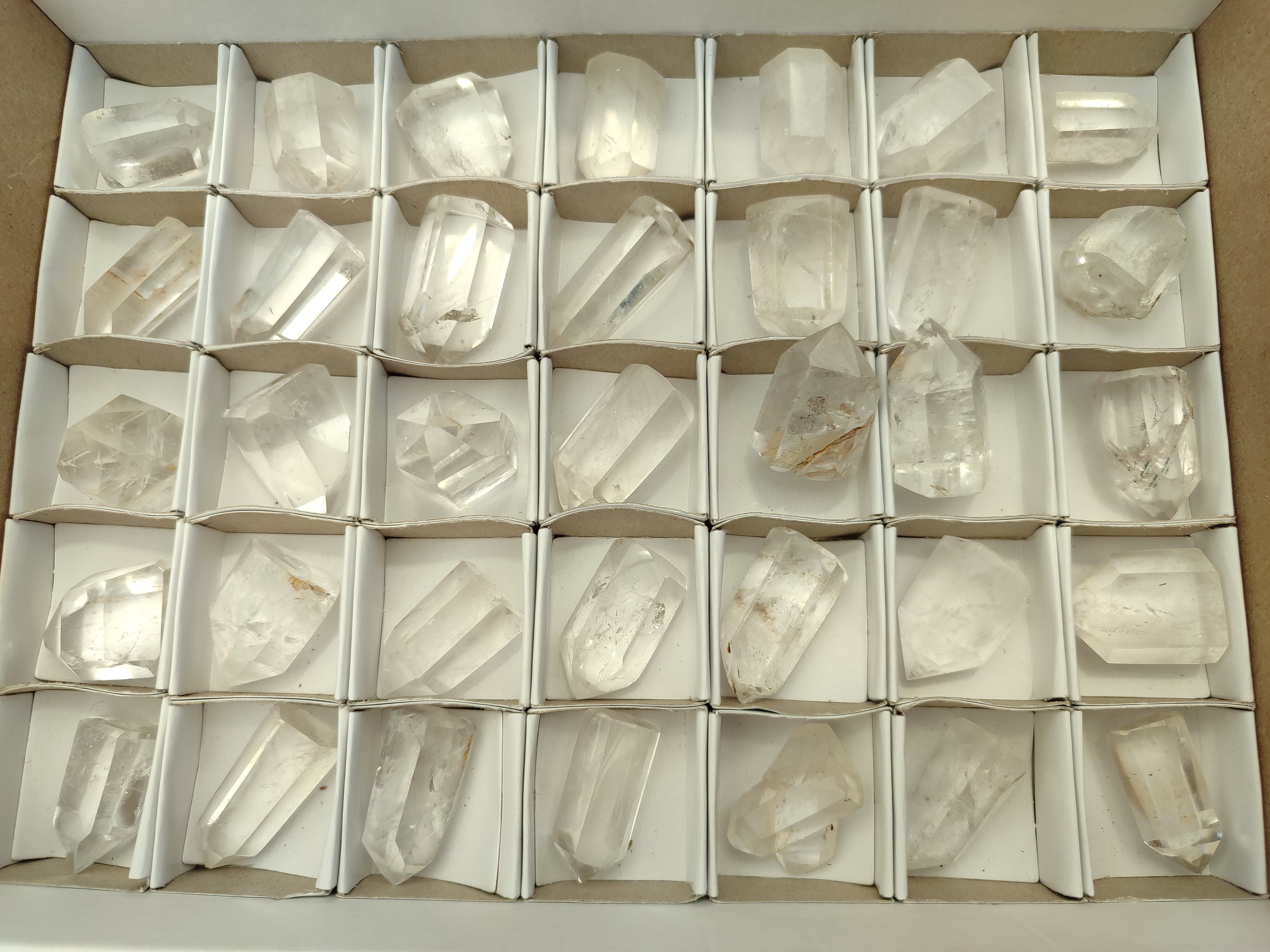 Polished Mini Clear Quartz Crystals x 35 From Madagascar - Toprock Gemstones and Minerals 