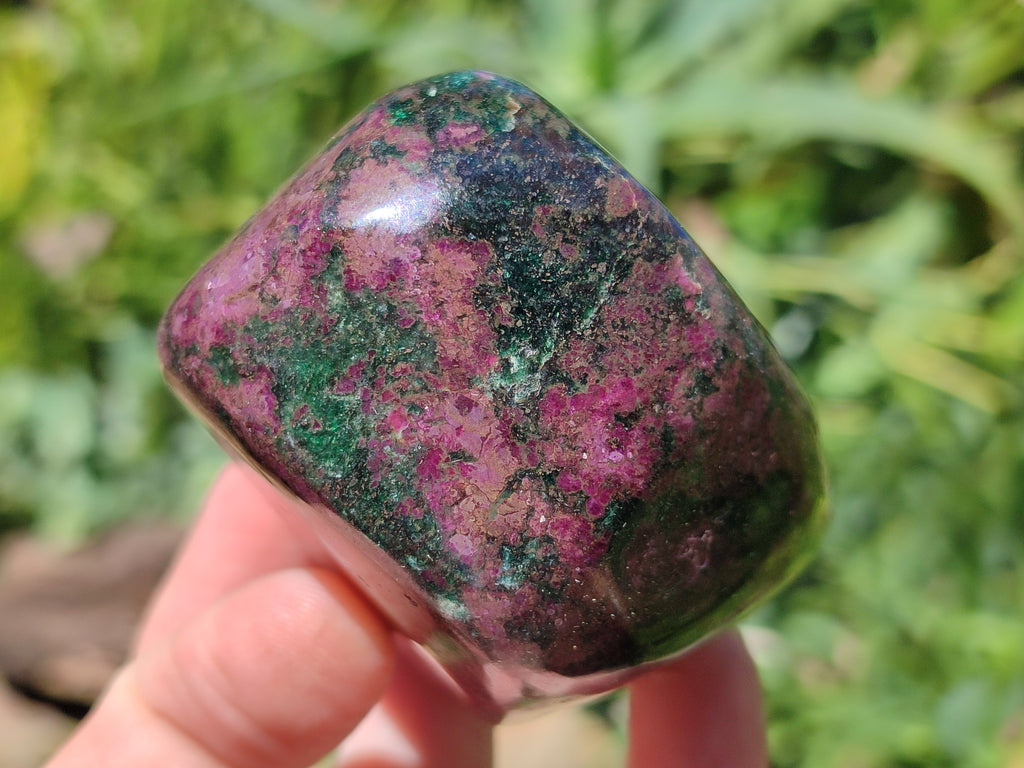 Polished Ruby Corundum In Chrome Verdite Free Forms x 3 From Zimbabwe - Toprock Gemstones and Minerals 