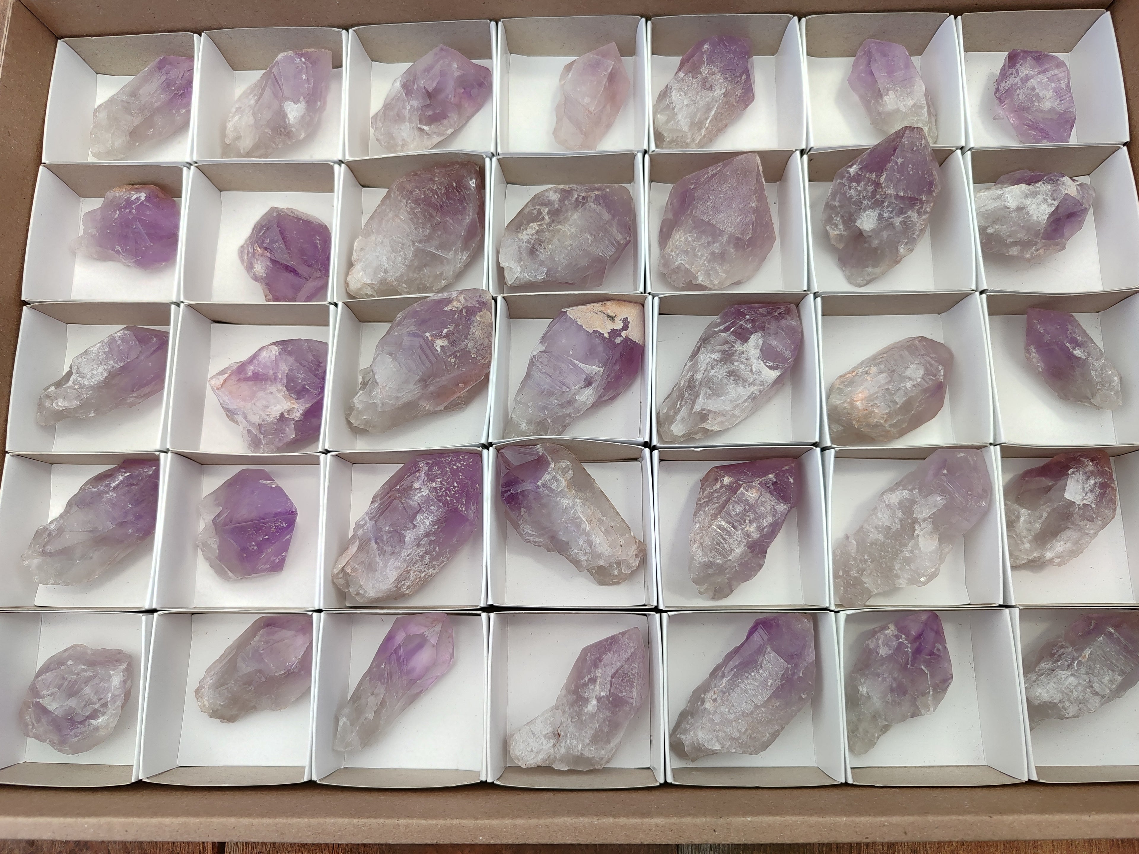 Natural Jacaranda Amethyst Quartz Crystals x 35 From Mumbwa, Zambia - Toprock Gemstones and Minerals 