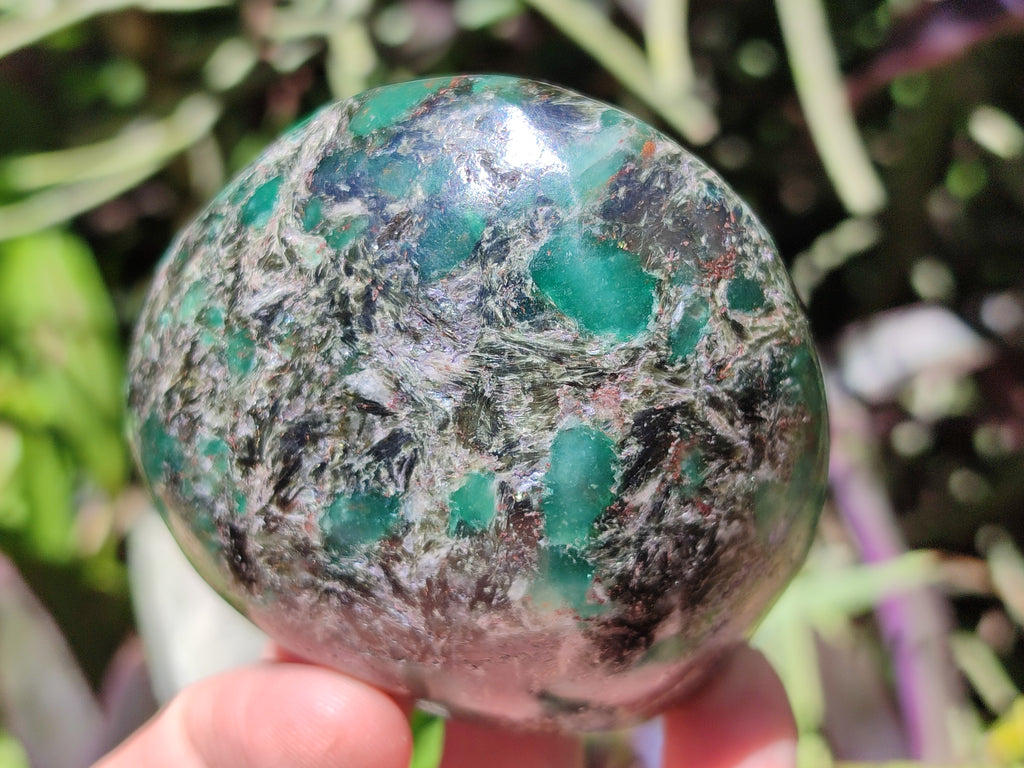 Polished Emerald Mica In Matrix Standing Free Forms x 4 From Mutoko, Zimbabwe - Toprock Gemstones and Minerals 