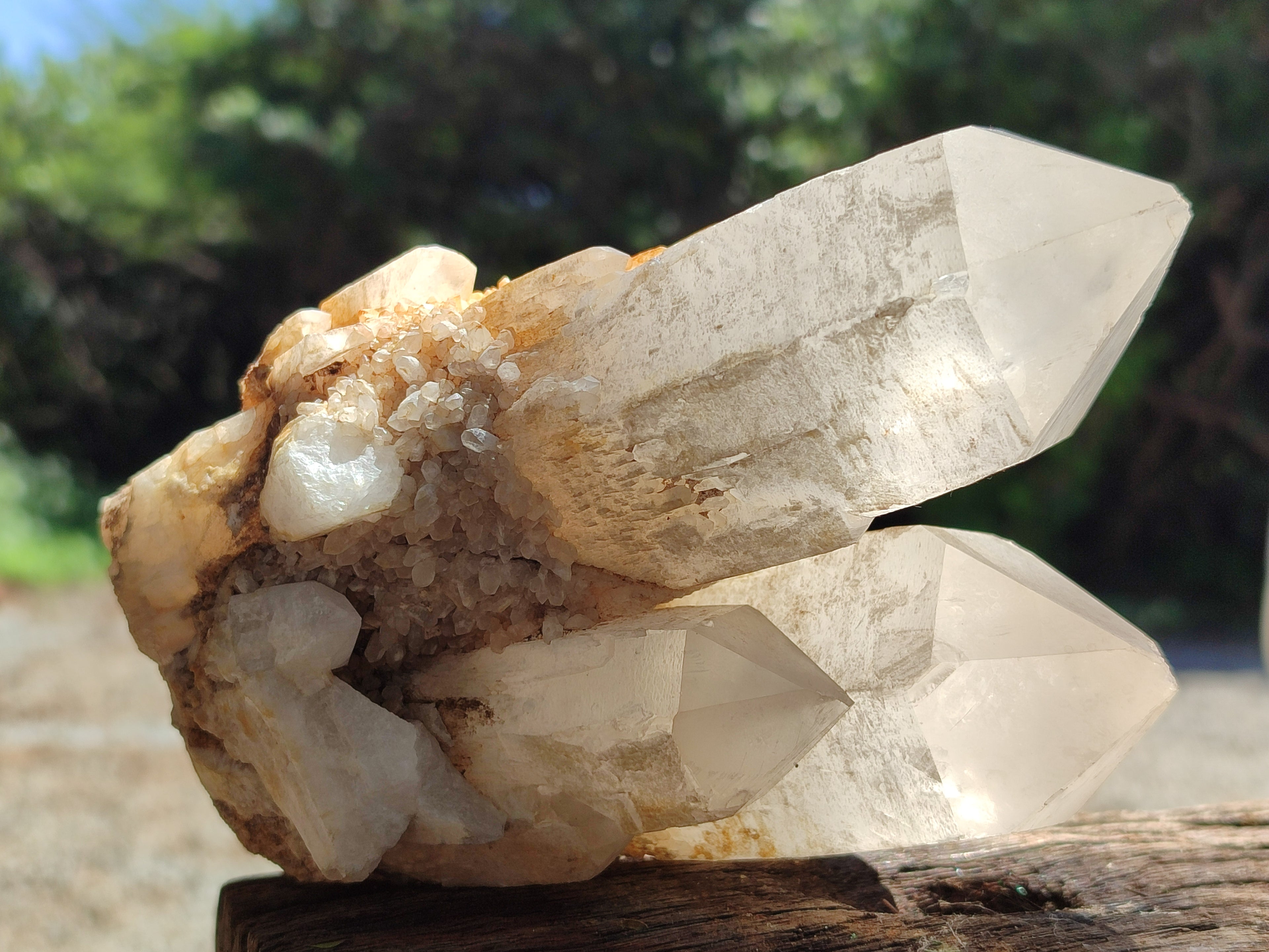 Natural Hematoid Madagascar Quartz Clusters x 2 from Madagascar - Toprock Gemstones and Minerals 