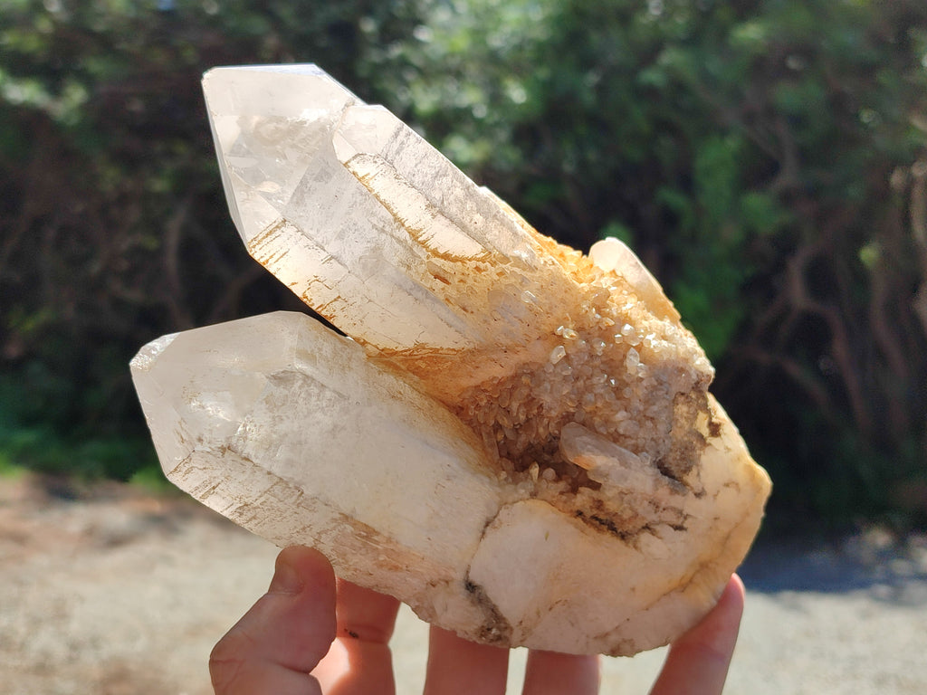 Natural Hematoid Madagascar Quartz Clusters x 2 from Madagascar - Toprock Gemstones and Minerals 