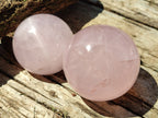 Polished Rose Quartz Spheres x 3 From Ambatondrazaka, Madagascar - Toprock Gemstones and Minerals 