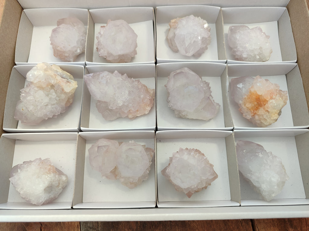 Natural Amethyst Spirit Quartz Clusters x 12 From Boekenhouthoek, South Africa - Toprock Gemstones and Minerals 