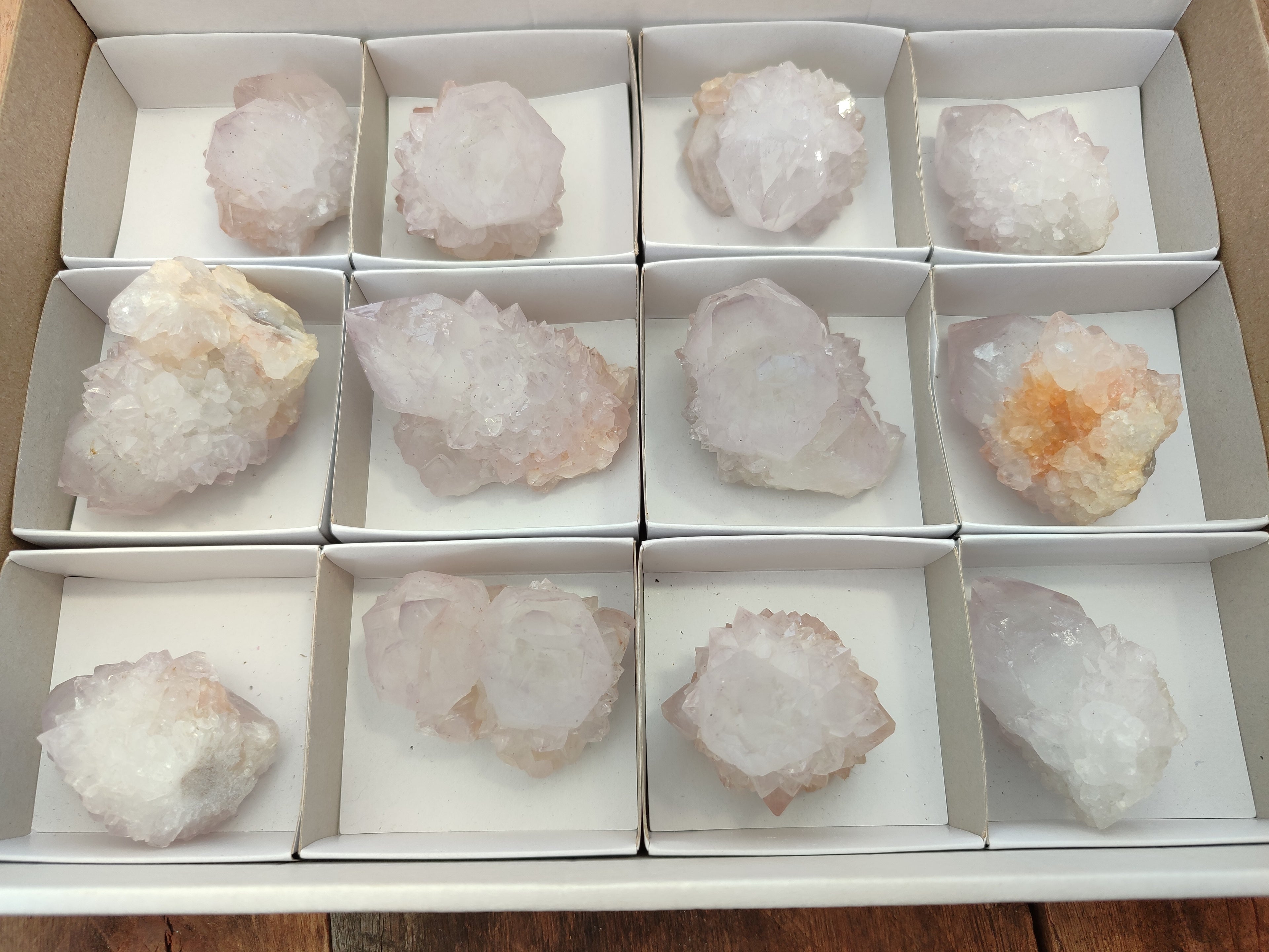 Natural Amethyst Spirit Quartz Clusters x 12 From Boekenhouthoek, South Africa - Toprock Gemstones and Minerals 