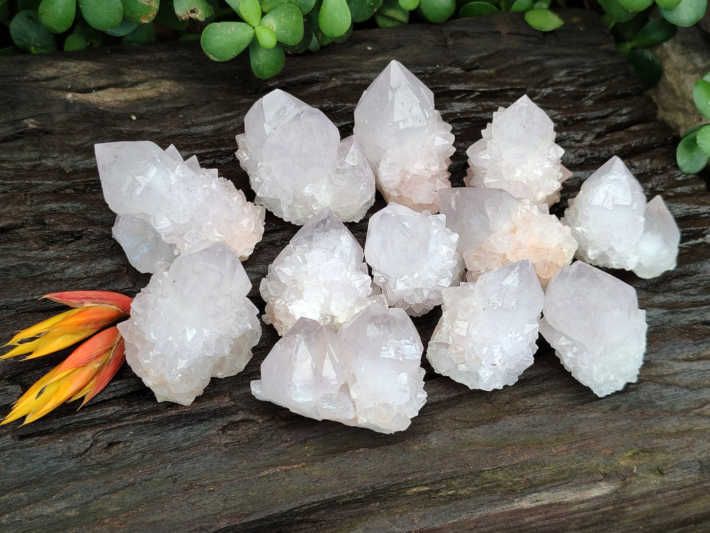 Natural Amethyst Spirit Quartz Clusters x 12 From Boekenhouthoek, South Africa - Toprock Gemstones and Minerals 