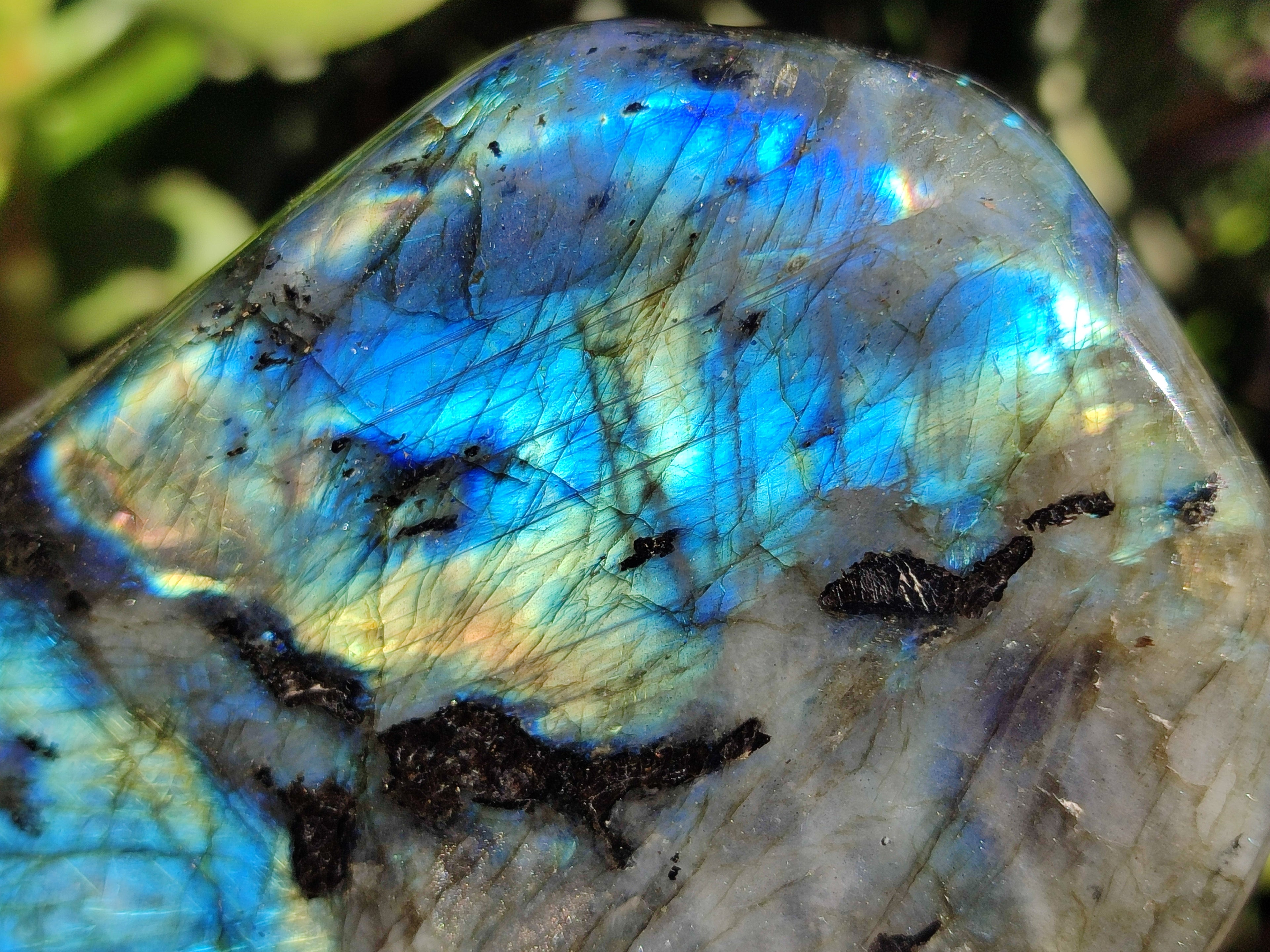 Polished Labradorite Standing Free Forms x 2 From Tulear, Madagascar - Toprock Gemstones and Minerals 