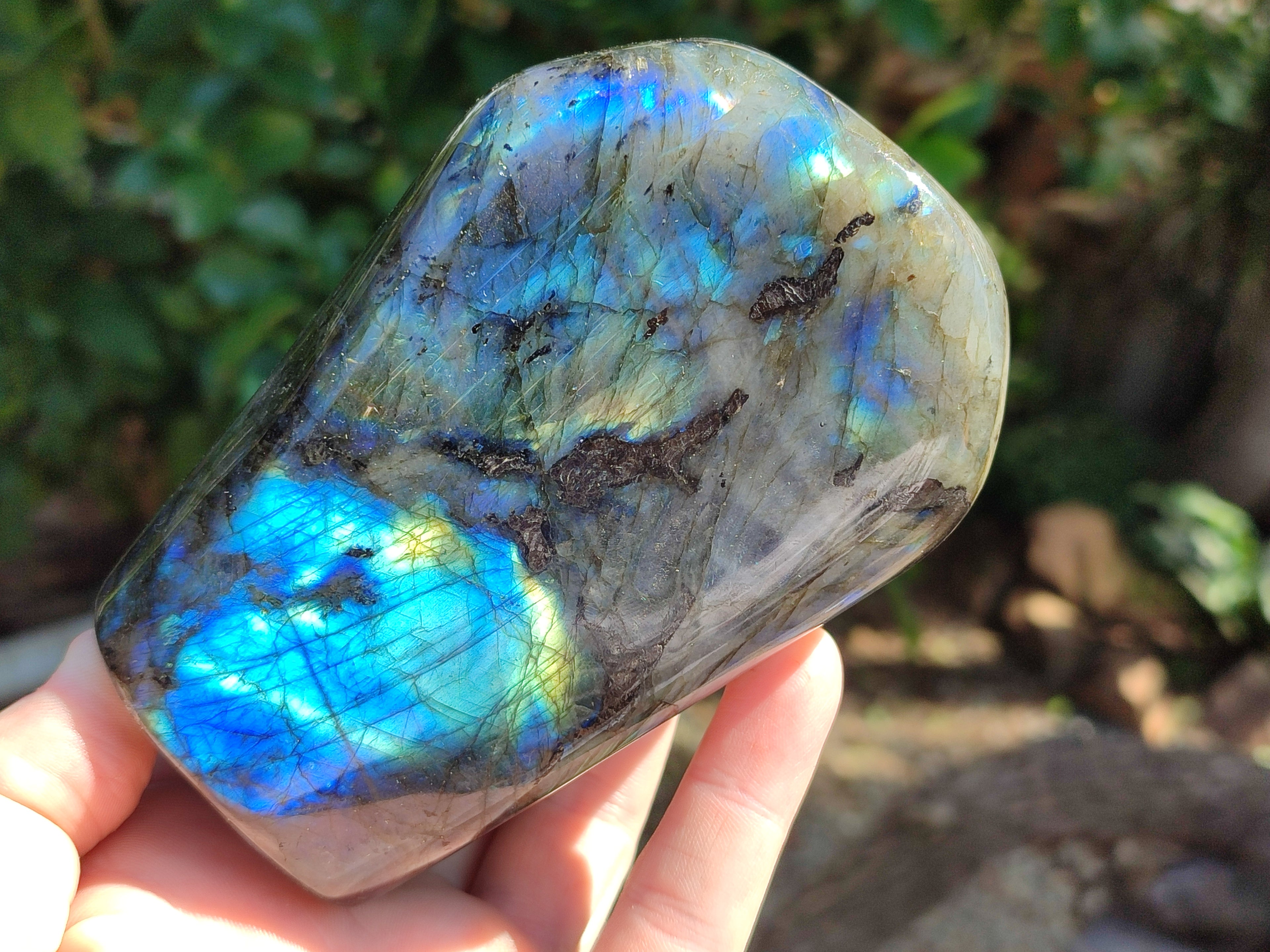 Polished Labradorite Standing Free Forms x 2 From Tulear, Madagascar - Toprock Gemstones and Minerals 
