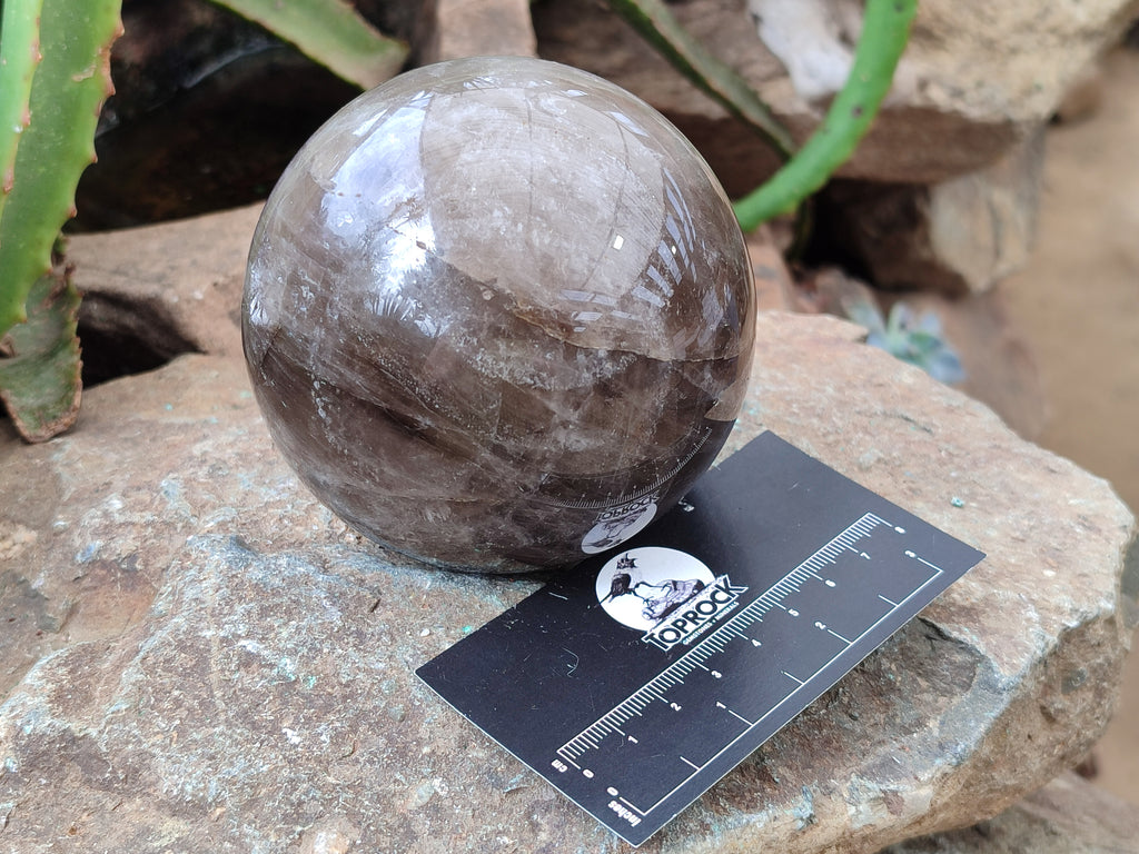 Polished Smokey Quartz Spheres / Balls x 2 From Madagascar - Toprock Gemstones and Minerals 