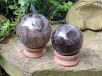 Polished Smokey Quartz Spheres / Balls x 2 From Madagascar - Toprock Gemstones and Minerals 