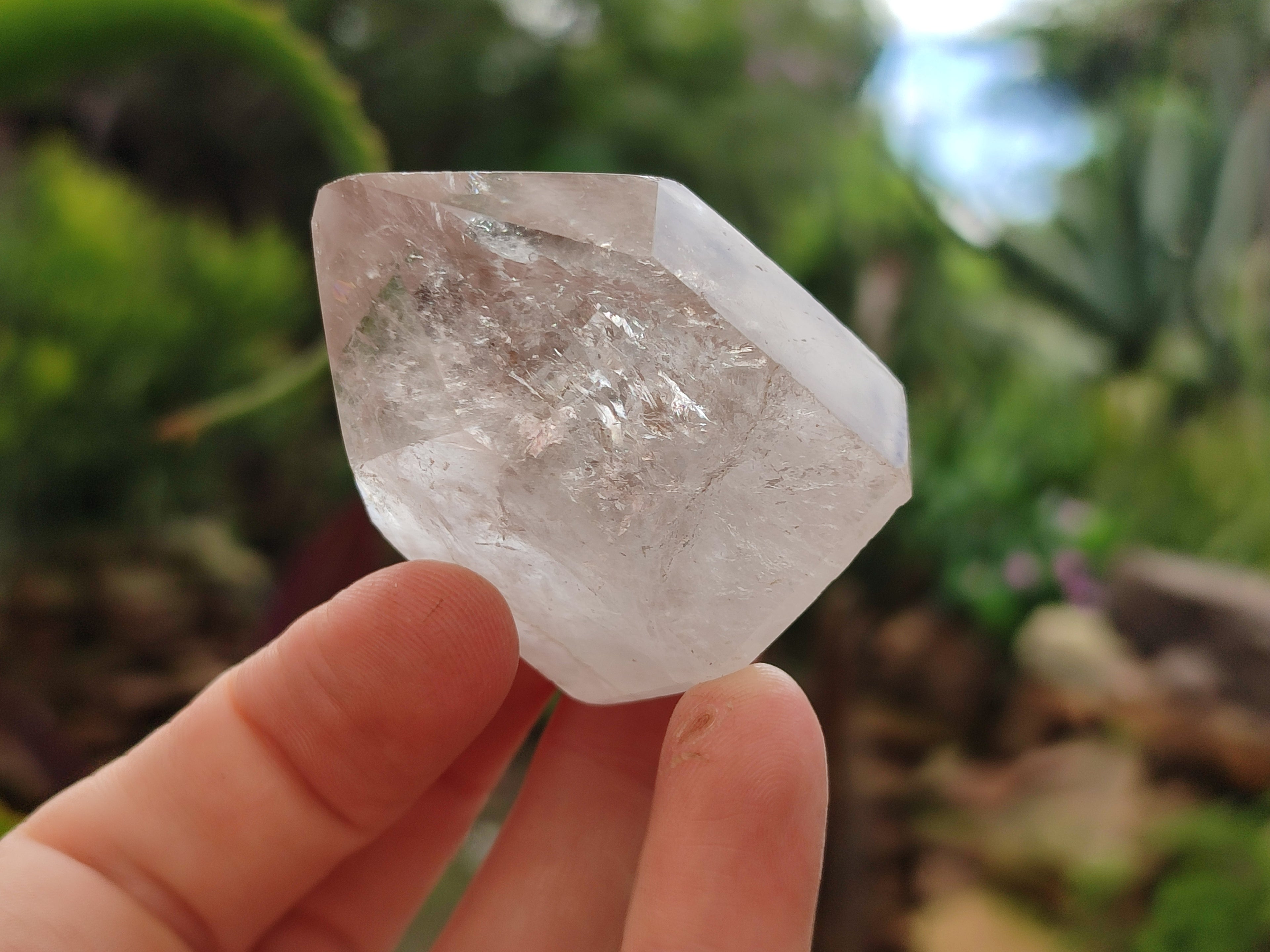 Polished Smokey Window Amethyst Quartz Crystals x 7 From Akansobe, Madagascar - Toprock Gemstones and Minerals 