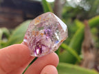 Polished Smokey Window Amethyst Quartz Crystals x 7 From Akansobe, Madagascar - Toprock Gemstones and Minerals 