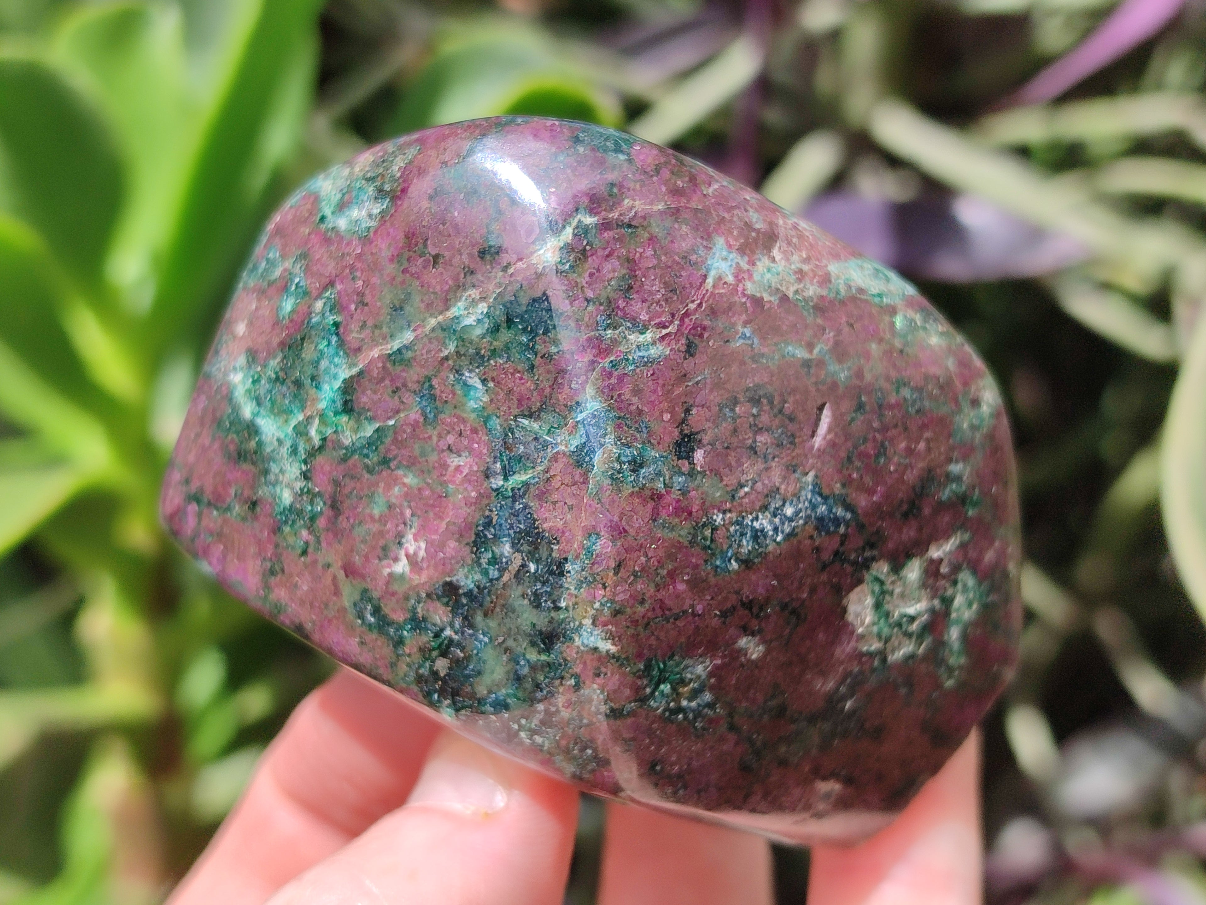 Polished Ruby Corundum In Chrome Verdite Free Forms x 3 From Zimbabwe - Toprock Gemstones and Minerals 