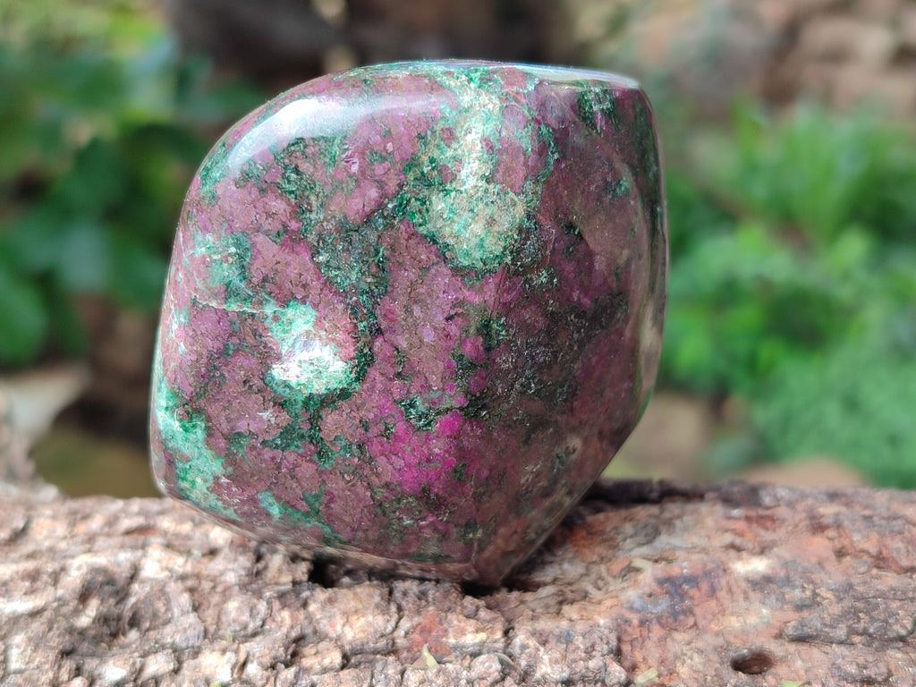 Polished Ruby Corundum In Chrome Verdite Free Forms x 3 From Zimbabwe - Toprock Gemstones and Minerals 