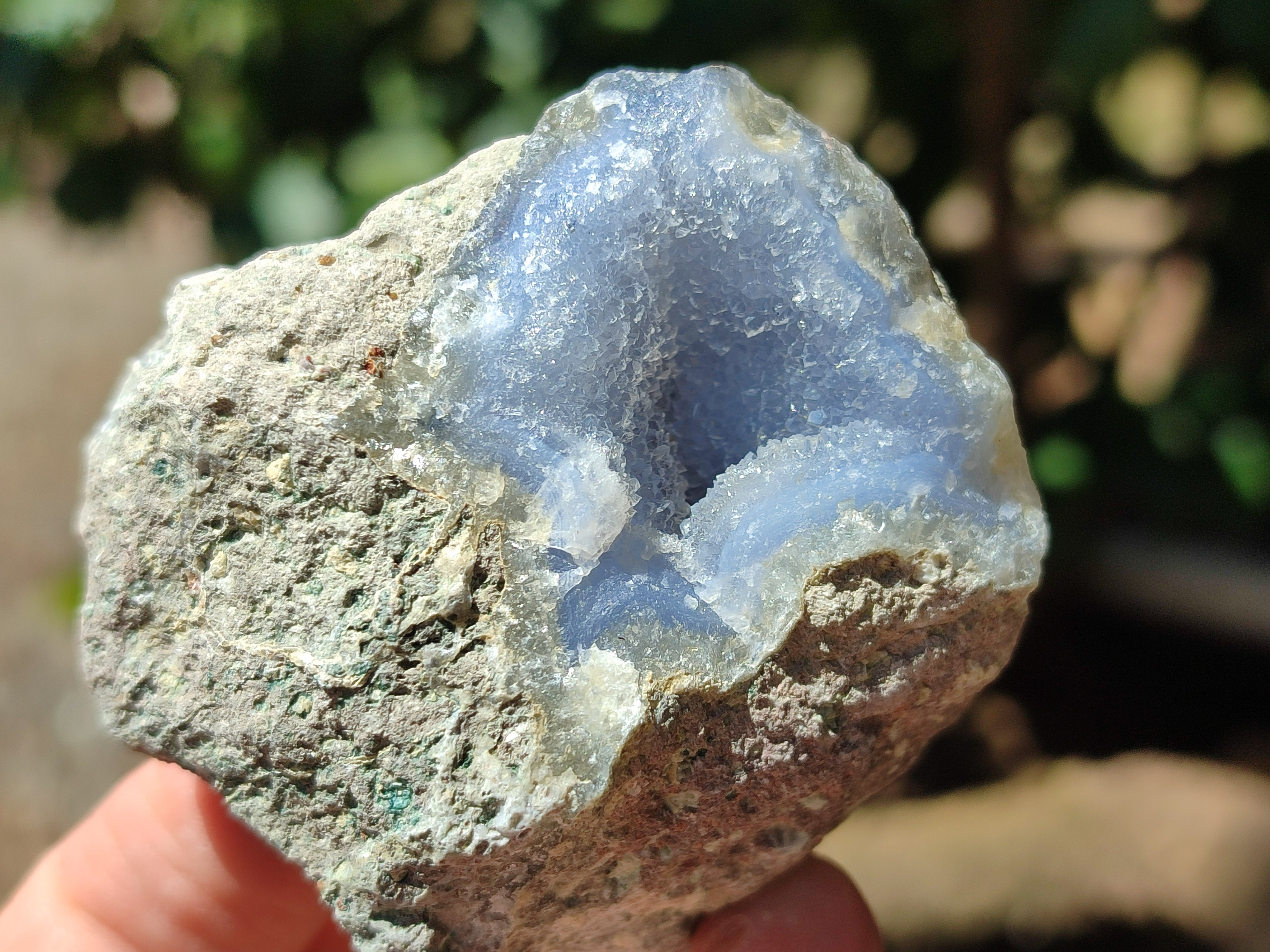 Natural Blue Lace Agate Geode Specimens x 12 From Nsanje, Malawi - Toprock Gemstones and Minerals 