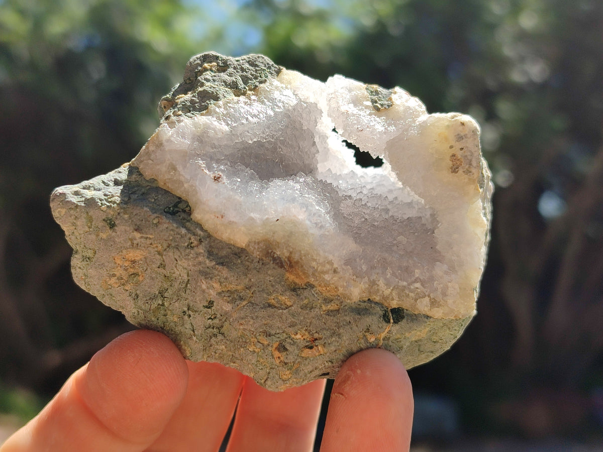 Natural Blue Lace Agate Geode Specimens x 12 From Nsanje, Malawi - Toprock Gemstones and Minerals 
