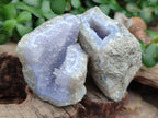 Natural Blue Lace Agate Geode Specimens x 12 From Nsanje, Malawi - Toprock Gemstones and Minerals 