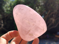 Polished Rose Quartz Standing Free Forms x 5 From Ambatondrazaka, Madagascar - Toprock Gemstones and Minerals 