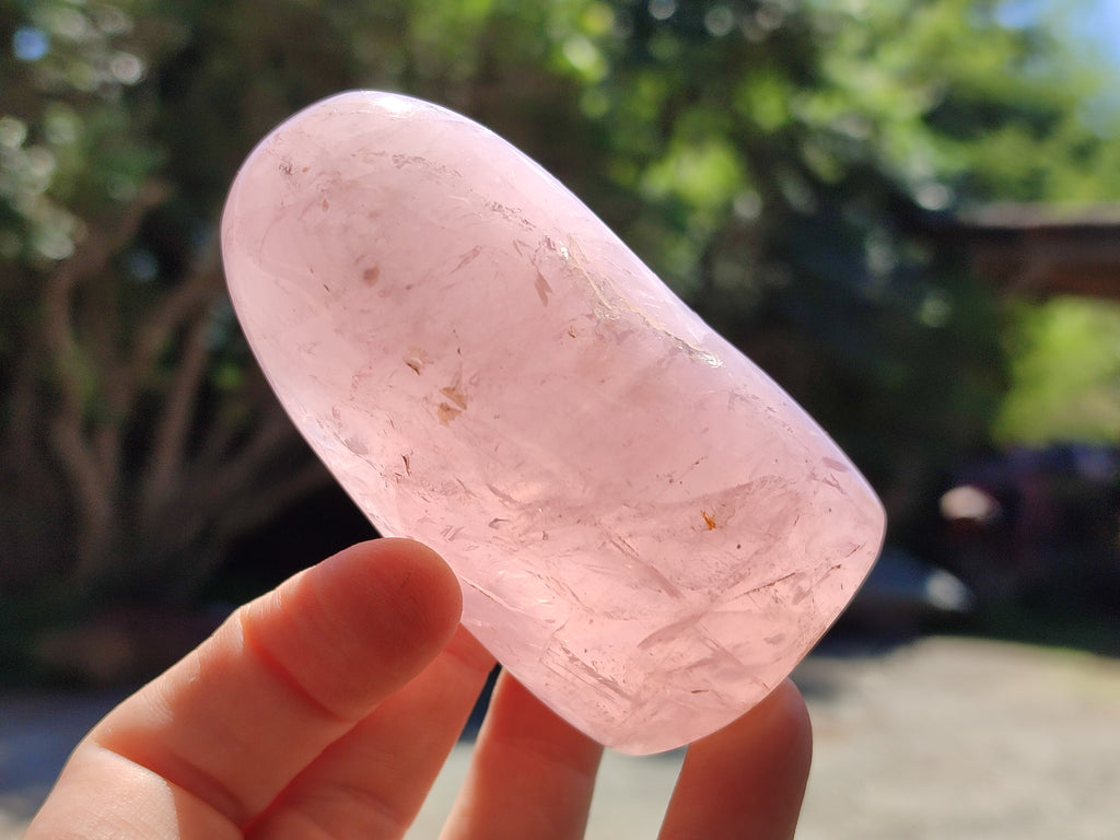 Polished Rose Quartz Standing Free Forms x 5 From Ambatondrazaka, Madagascar - Toprock Gemstones and Minerals 