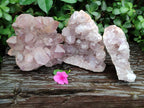 Natural Jacaranda Amethyst Quartz Clusters x 3 From Mumbwa, Zambia - Toprock Gemstones and Minerals 