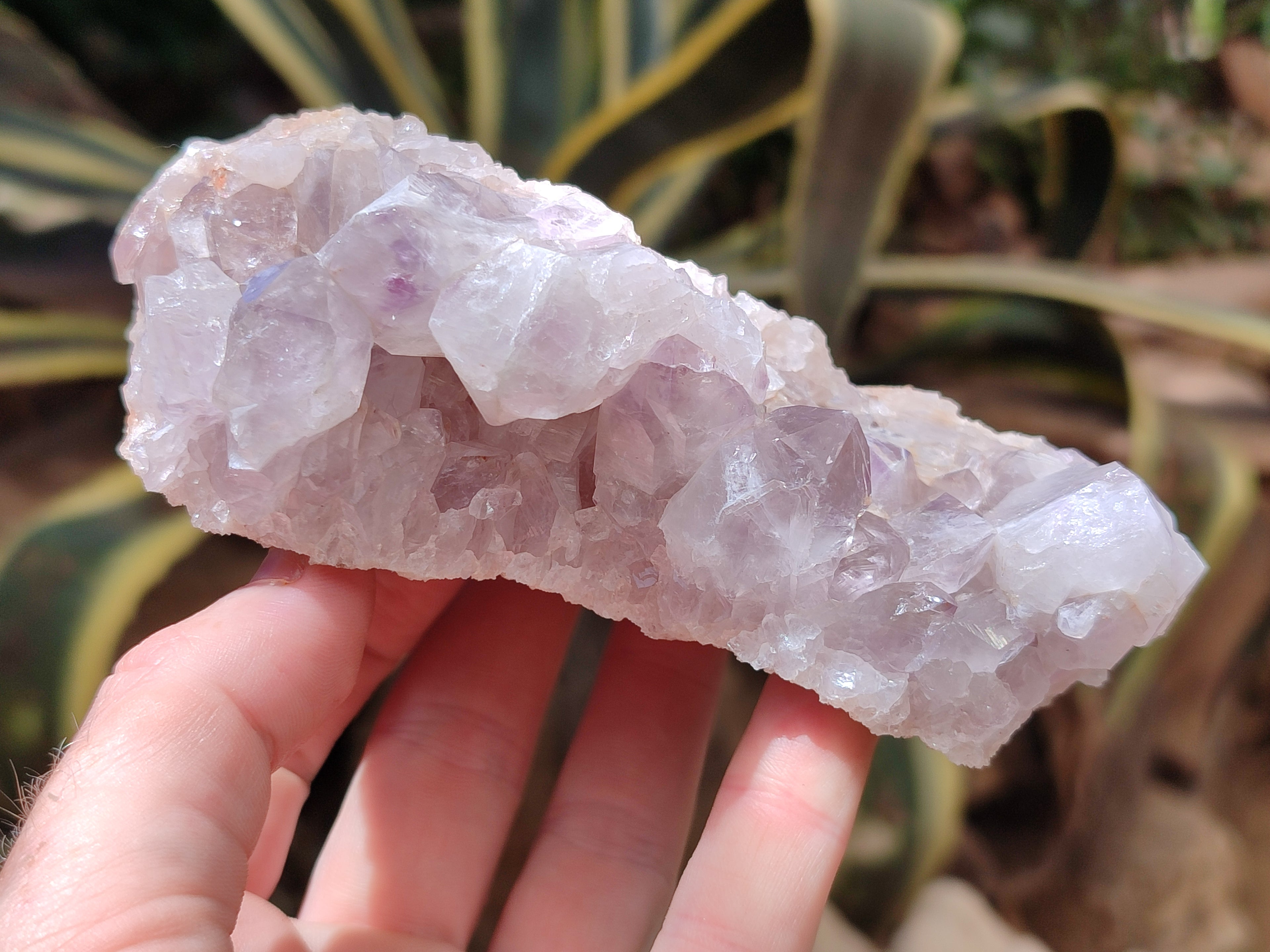 Natural Jacaranda Amethyst Quartz Clusters x 3 From Mumbwa, Zambia - Toprock Gemstones and Minerals 