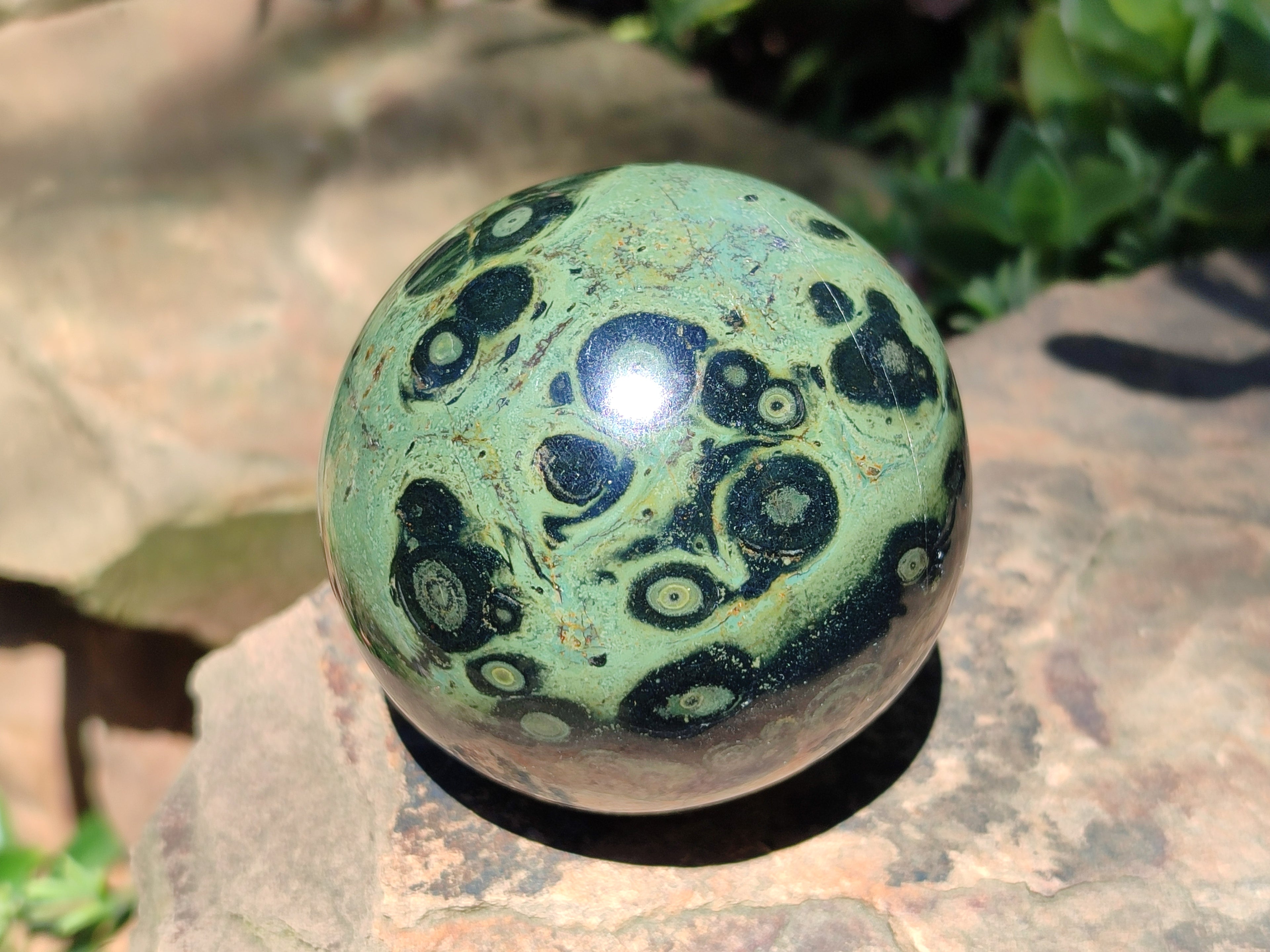 Polished Stromatolite Jasper Spheres x 3 From Katsepy, Madagascar - Toprock Gemstones and Minerals 