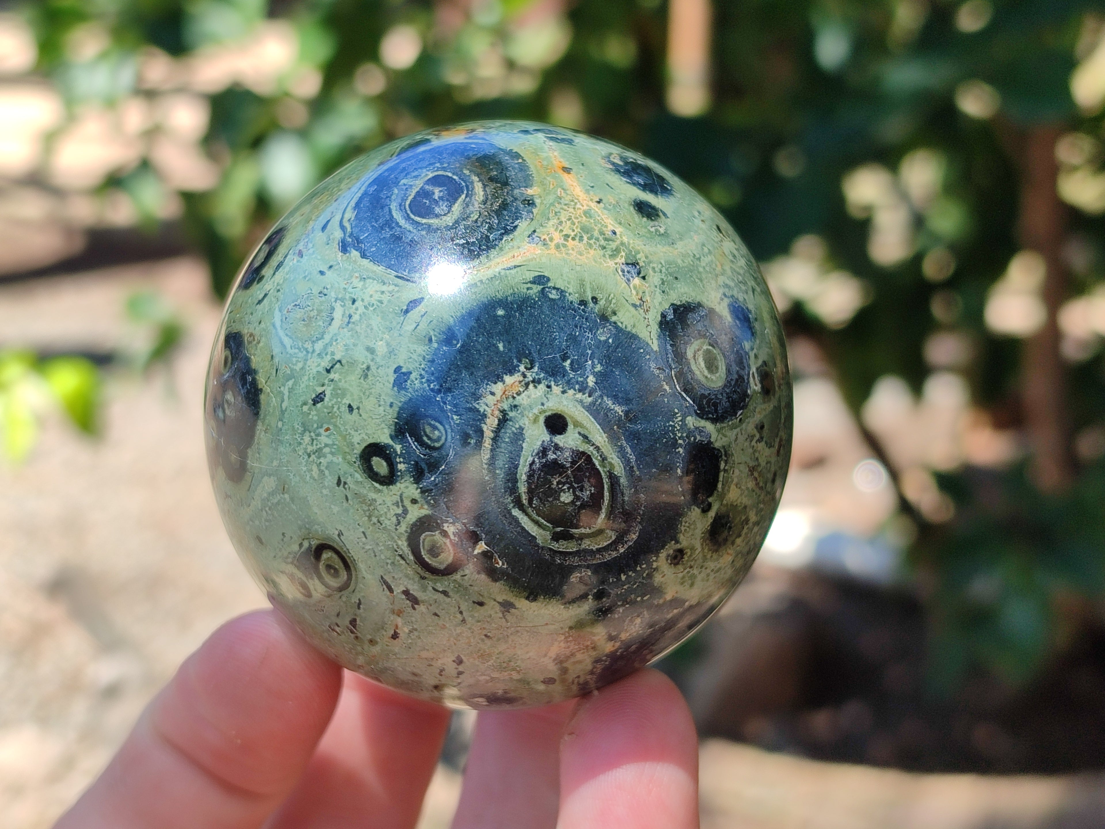 Polished Stromatolite Jasper Spheres x 3 From Katsepy, Madagascar - Toprock Gemstones and Minerals 