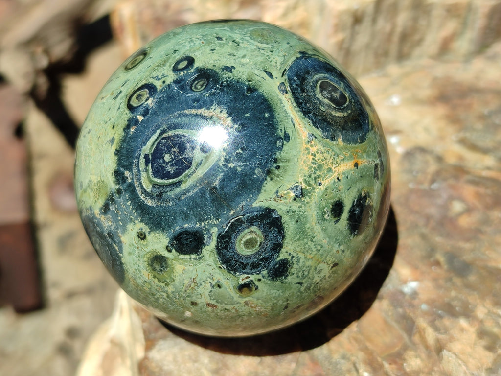 Polished Stromatolite Jasper Spheres x 3 From Katsepy, Madagascar - Toprock Gemstones and Minerals 