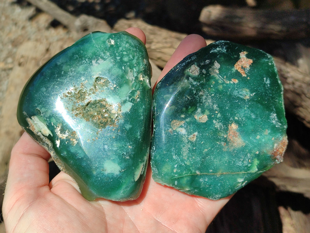 Polished On One Side Emerald Mtorolite Plates x 6 From Mutorashanga, Zimbabwe - Toprock Gemstones and Minerals 