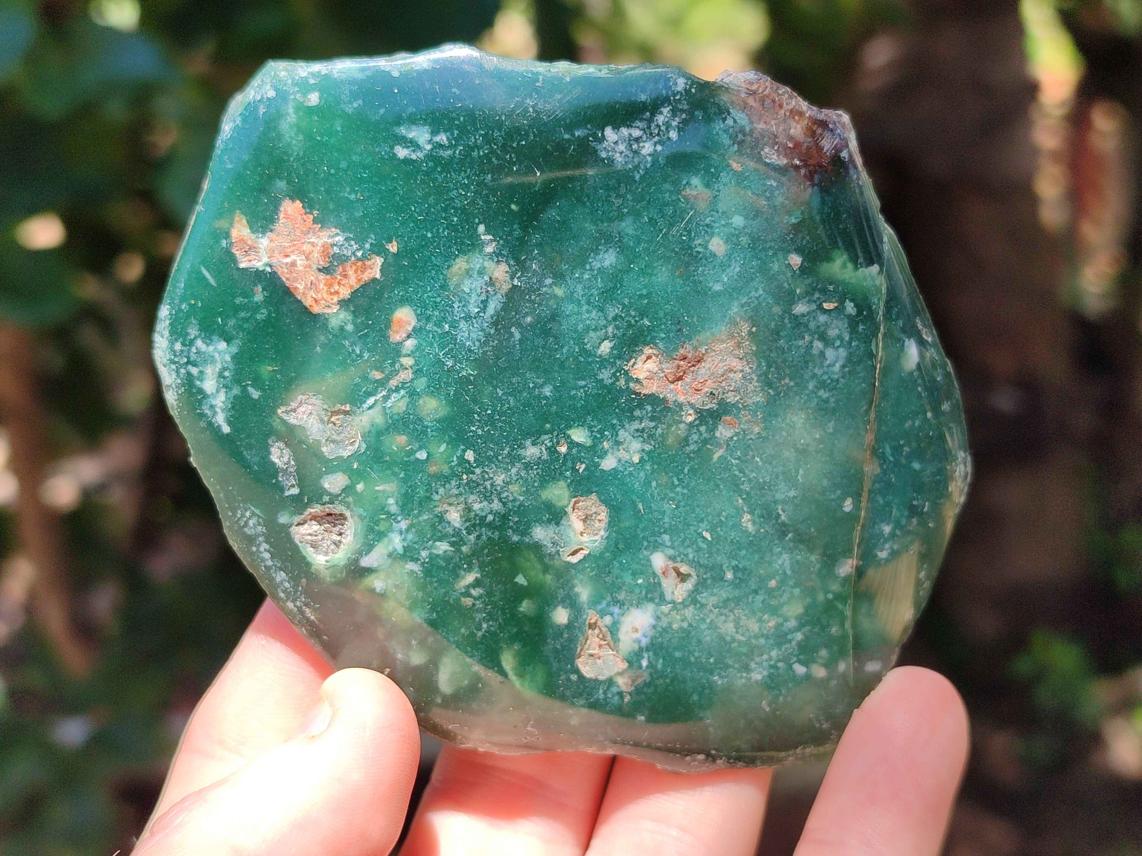 Polished On One Side Emerald Mtorolite Plates x 6 From Mutorashanga, Zimbabwe - Toprock Gemstones and Minerals 