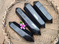 Polished Black Basalt Double Terminated Points x 4 From Antsirabe, Madagascar - Toprock Gemstones and Minerals 