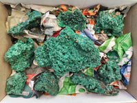 Natural Silky Malachite Specimens x 9 From Kasompe, Congo - Toprock Gemstones and Minerals 