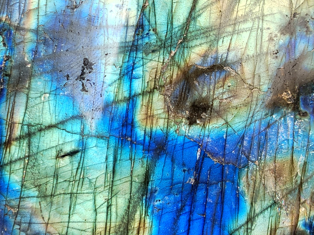 Polished Labradorite Standing Free Forms x 2 From Tulear, Madagascar - Toprock Gemstones and Minerals 