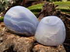 Polished Blue Lace Agate Geodes x 12 From Nsanje, Malawi - Toprock Gemstones and Minerals 