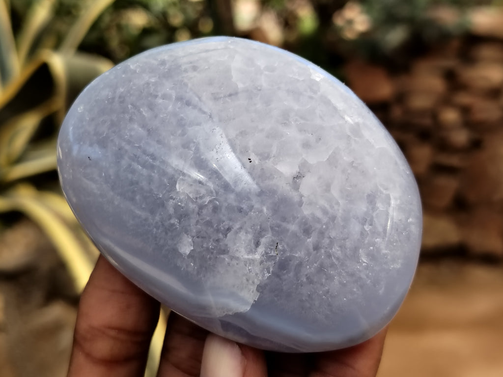 Polished Blue Lace Agate Geodes x 12 From Nsanje, Malawi - Toprock Gemstones and Minerals 